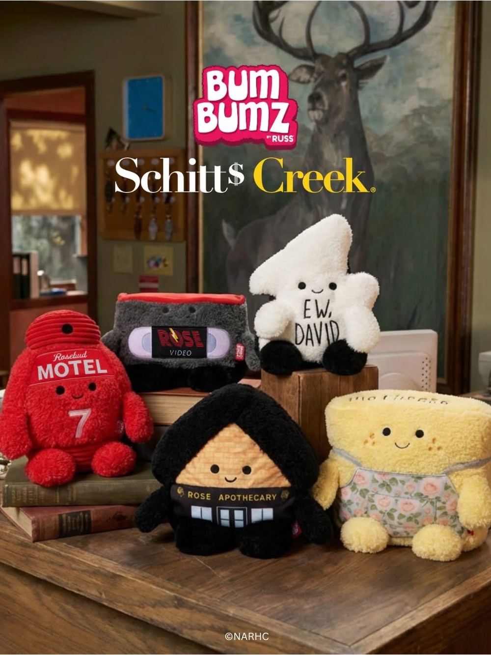 Schitt’s Creek BumBumz 7.5” Complete Set Ew David Rose Apothecary Motel Key VHS